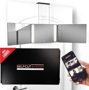 Self-Cut System - 3 Way Mirror with Lights - Three Way Mirror for Self Hair Cutt - Picture 1 of 8
