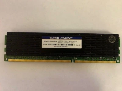 SUPER TALENT 4GB DDR3-1333MHz PC3-10600 1.5V UDIMM WA133UB4G9 - Image 1 of 2