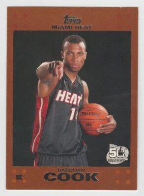 DAEQUAN COOK Heat 2007-08 Topps COPPER Rookie Card #131 SP Parallel #33/50 SSP - Image 1 of 2
