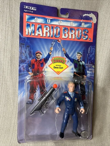Vintage 1993 ERTL Super Mario Bros. Movie King Koopa Bowser Figure Unopened Cover