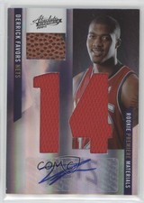 2010-11 Absolute Memorabilia Premiere Materials /5 Derrick Favors Rookie Auto RC