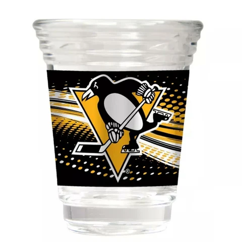 Pittsburgh Penguins Party Shot Glass Team Graphics 2oz Cover