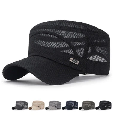 Casquette Militaire D'été Classique Pour Homme Style Cadet Patrouille Bord / - Photo 1/4