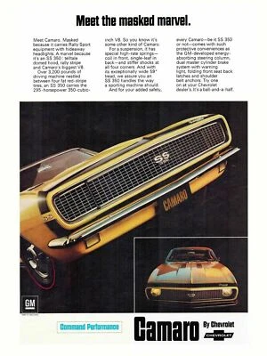 Chevrolet Camaro SS 1967 anuncio - póster 20x30 Foto 1 de 2