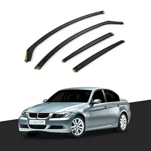 BMW 3 Series E90 2005-2012 4 Door Saloon Wind Deflectors 4pc Tinted - Picture 1 of 10