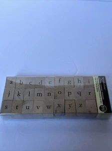 Recollections Necessities - Wood Stamp Set 27 Pieces lower case English letters - Picture 1 of 3