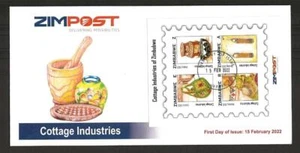 ZIMBABWE 2022 COTTAGE INDUSTRIES M/SHEET  FINE USED ON FDC - Picture 1 of 1