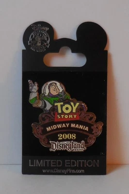 Prendedor Disney DLR titular de pase exclusivo Toy Story Midway Mania 2008 Buzz Lightyear Foto 1 de 2