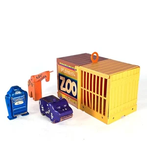 Playskool Lock Up Zoo • Animal Cage & 3 Animals • Tykeworld Vintage 1971 - Picture 1 of 19