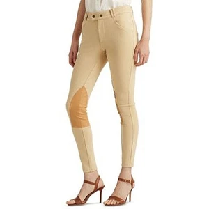 Lauren Ralph Lauren Women's Dune Tan Ponte Riding Pants, Size XL - Picture 1 of 5