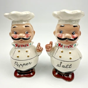 Shaker sale e pepe vintage Kitsch Chef pulito - Foto 1 di 8