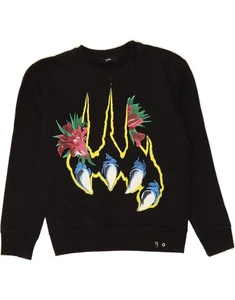 DIESEL Womens Graphic Sweatshirt Jumper UK 14 Medium Black Cotton CJ08 - Picture 1 of 3