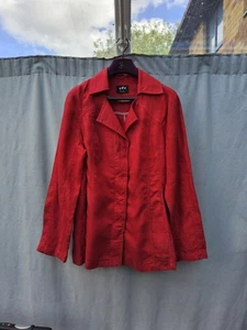 Per Una Red Linen Jacket UK 18 - Picture 1 of 4