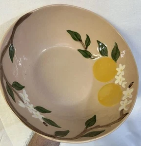 California Pottery ORCHARD DINNERWARE ORANGE BLOSSOM LARGE BOWL 10.5 X 3.5” - Picture 1 of 10