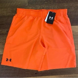 NWT Under Armour Boys Tech Woven Shorts Size YXL Lightweight Loose Red-Orange - Picture 1 of 4