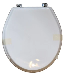 Sedile di ricambio in resina ovale Imperial Oxford bianco + cerniere CP - Foto 1 di 3