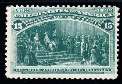 Scott 238 OG MNH FVF US 1893 Columbian Expo SCV $700 - Image 1 of 2