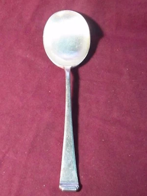 Cuchara sopera tazón redondo inglés vintage Mappin & Webb placa plateada 7 1/2" sin mono  Foto 1 de 3