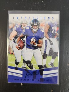 2019 Panini Prestige Impressions Xtra Points Lamar Jackson Blue 189/299 