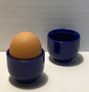 PAIR ROSENTHAL EGG CUPS IN COBALT BLUE - Picture 1 of 4