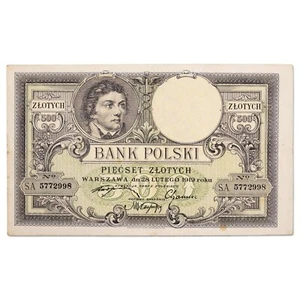 Pologne - billet 500 zlotych 1919 - Tadeus Kosciuszko - TTB - P.58a - Imagen 1 de 2