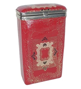 Vintage Brevettata Leder Zigarette Made In Italy Tobacciana sauberes Etui - Bild 1 von 14