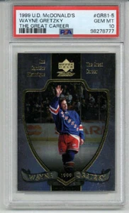 1999 UPPER DECK MCDONALD'S THE GREAT CAREER WAYNE GRETZKY RANGERS PSA 10 POP 3 - Picture 1 of 2