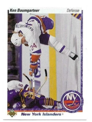 KEN BAUMGARTNER 1990-91 UPPER DECK ROOKIE CARD NEAR MINT CONDITION - Image 1 of 2