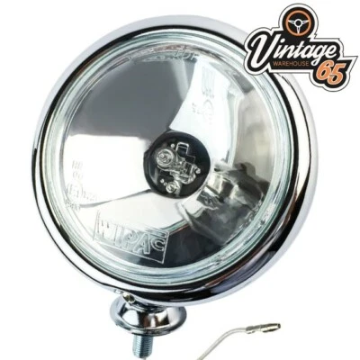 Fernscheinwerfer 12v Oldtimer Vintage Style Einzel 5 " Chrom Halogen - Bild 1 von 3