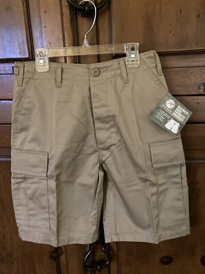 Nuevo con etiquetas Nuevo ROTHCO Hombres Niños Jóvenes Militares BDU Pantalones Cortos Carga-#65203-Caqui-Talla XS Foto 1 de 4