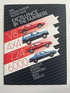 GM Military Sales Chevrolet Pontiac Oldsmobile Buick Cadillac Brochure 1988 - Picture 1 of 1