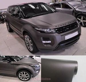 Grey Flexible Entire Car Wrap Satin Matte Chrome Vinyl Upgrade Metal Sticker AX - Picture 1 of 6
