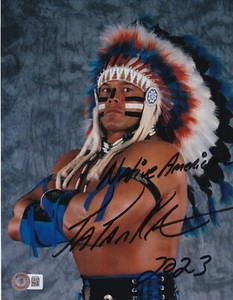 TATANKA signed (WRESTLING WWE) Chris Chavis 8X10 photo BECKETT BAS BL52718 - Picture 1 of 1