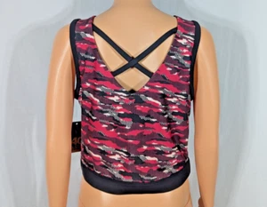 Women's Workout Active Top Pink & Black Camo Size Large. Poly/Spandex. NWT. - Picture 1 of 5