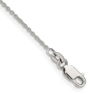 Collar tobillera cadena cable plata de ley de 1 mm - Imagen 1 de 3