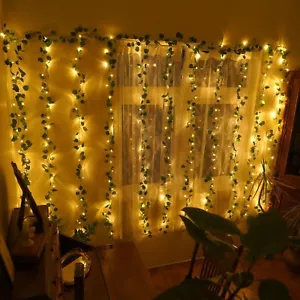 Led Ivy Vine Lights 12 Pack 9.4 FT * 6.2 FT Artificial Ivy with 240 Curtain L... - Picture 1 of 6