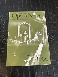OCTOBER 27 1952 OPERA NEWS music magazine (MI) USA - Imagen 1 de 1