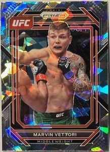 2023 Prizm UFC - #132 - Cracked Ice Parallel - Marvin Vettori - Short Print Card