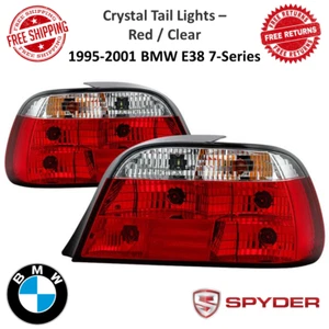 Spyder Crystal Tail Lights Red / Clear Pair Fits 95-01 BMW E38 7-Series #5000651 - Foto 1 di 12