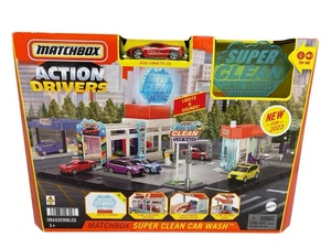 Matchbox Action Drivers Super Clean Car Wash Playset / C8 Corvette / New - Picture 1 of 5