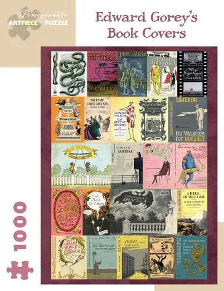 Edward Gorey Book Covers 1000-piece Jigsaw Puzzle - Pomegranate - image 1 of 1