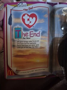 The End The Bear | McDonalds | TY Legends Teenie Beanie Baby | Unopened - Picture 1 of 9