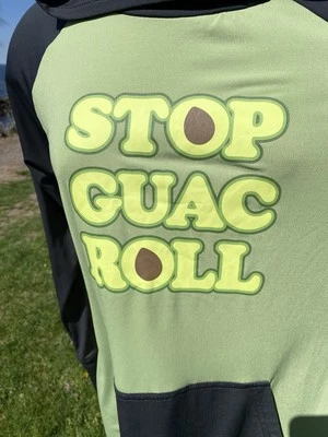 Sudadera con Capucha Stop Guac Roll Lularoe Verde Manga Larga Mujer Talla Grande Foto 1 de 4