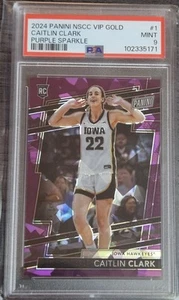 Caitlin Clark Gold VIP NSCC Rookie /49 – PSA 9 – Iowa / Fever RC – 2024 Panini - Imagen 1 de 2