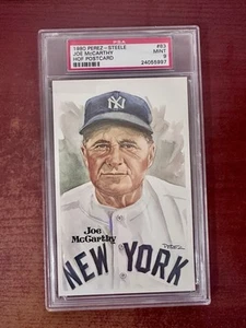 JOE McCARTHY Perez Steele Hall Of Fame Postcard New York Yankees PSA 9 HOF - Picture 1 of 3