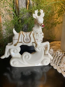 Lenox Jewels Dash Away All Rudolph Rentier 2001 Weihnachten Orig Box / Styropor - Bild 1 von 24