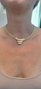 Wunderschönes Pierre Lang Magnet Collier inkl. Wechselanhänger, vergoldet - Bild 1 von 4