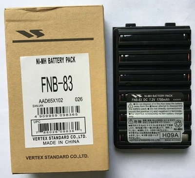 FNB-83 1700mAh Ni-MH Battery for YAESU FT-270R FT-60R Vertex VX-160 VX-210 Radio - Image 1 of 3