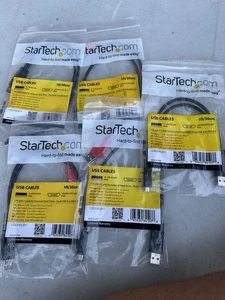 5 Startech 1 Ft Usb Y Cable For External Hard Drive - Dual Usb A To Micro B - Picture 1 of 3