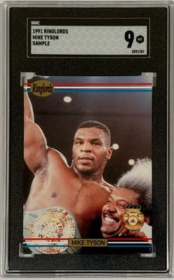 1991 Players International Mike Tyson Ringlords Sample SGC 9 Mint - Image 1 of 2